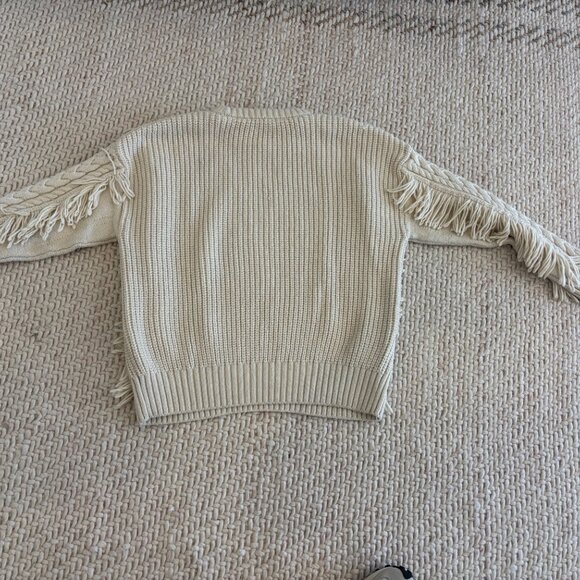 Splendid Thais Fringe Pullover in Ivory Size S - Picture 8 of 8